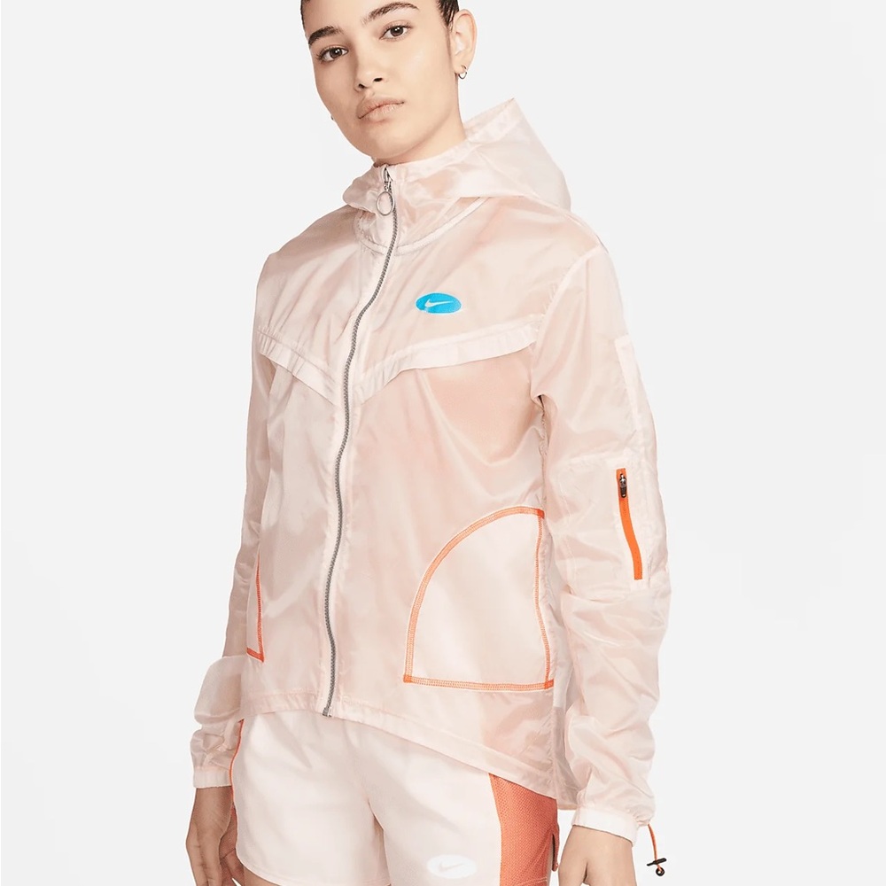 Nike Women's Icon Clash Hooded Woven Running Jacket Size Large DM7755-610 (C4)